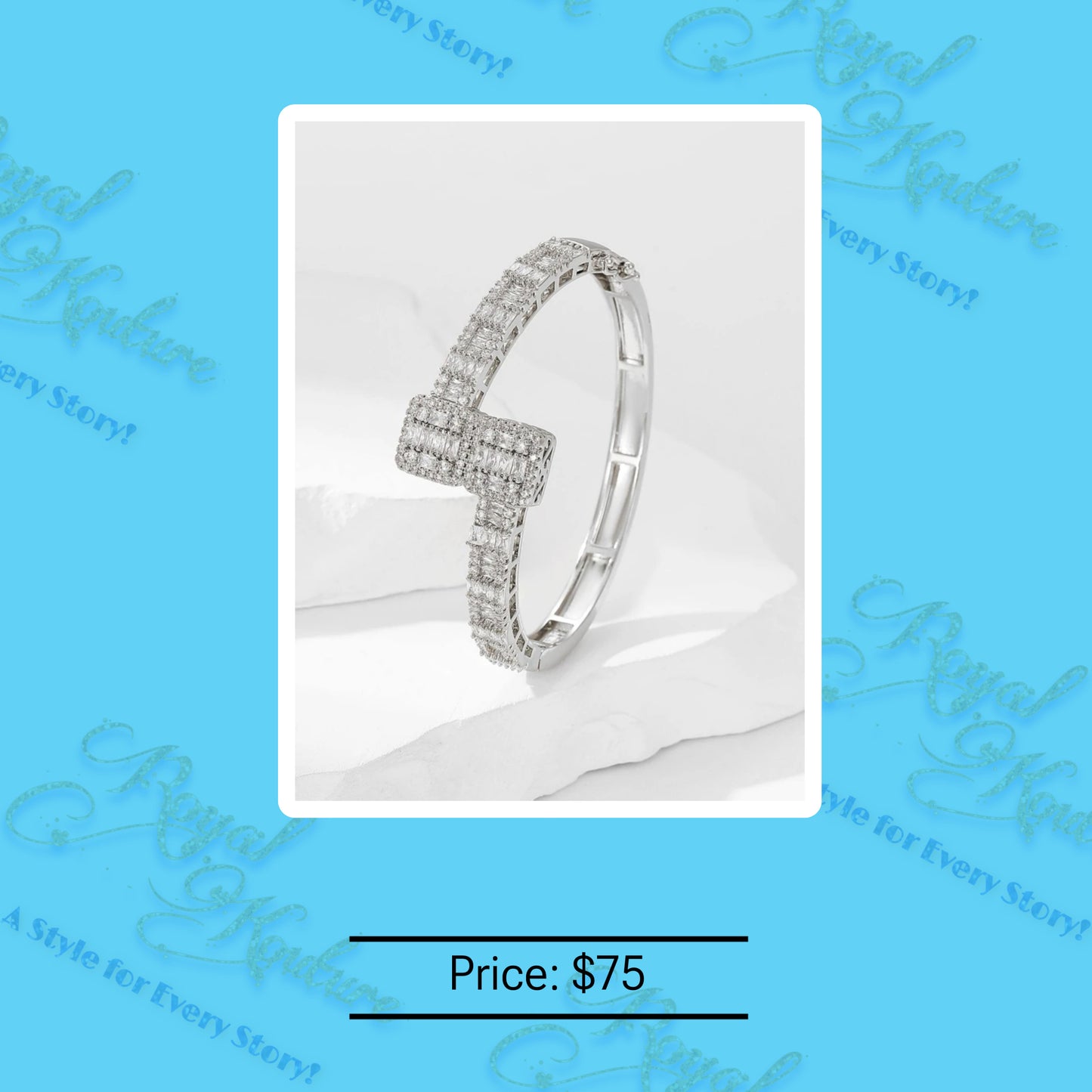 "Tessah" Squared Iced Bracelet