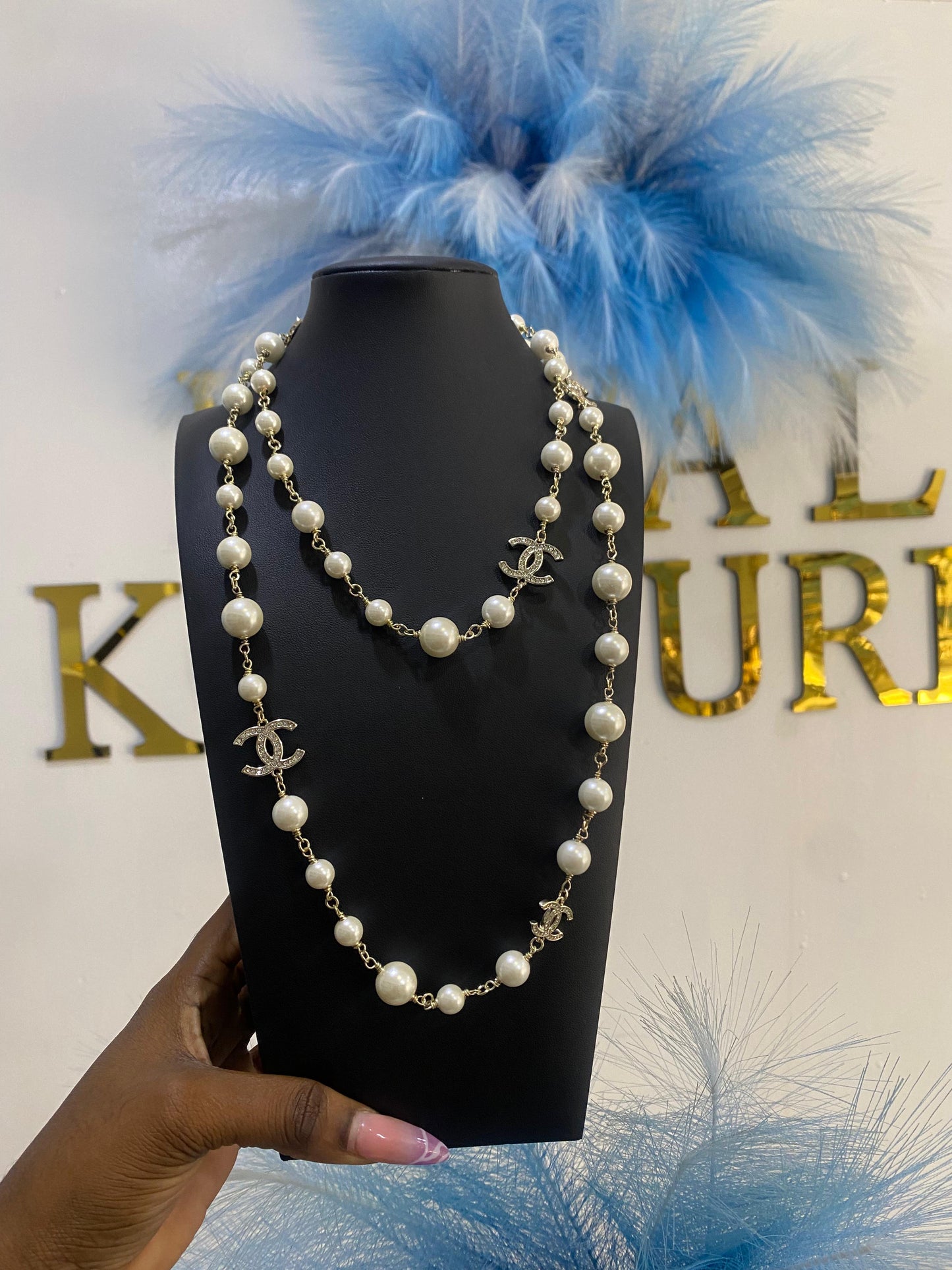 "Ponia" CC Pearl Necklace