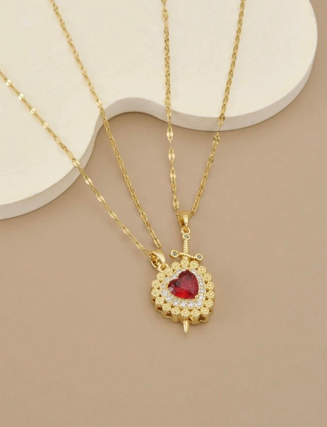 "Janis" 2pcs Stainless Steel Couples Necklace