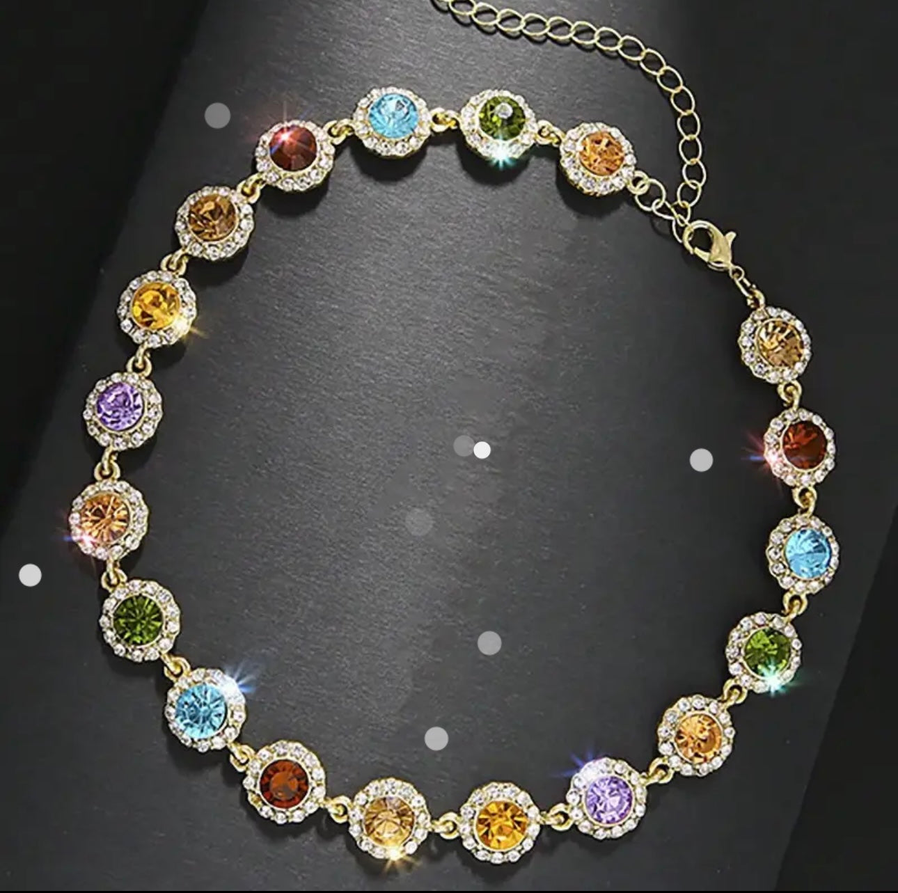 "Meekz" Multicolored Diamond Necklace