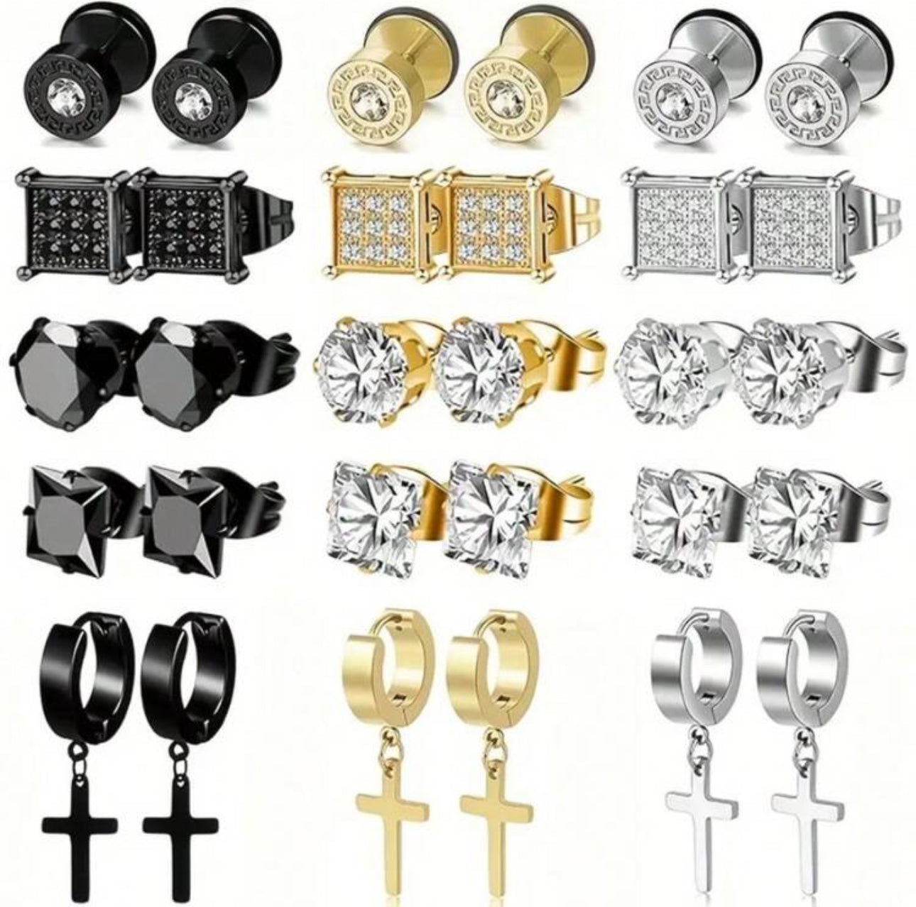 "Miram" Stainless Steel Studs