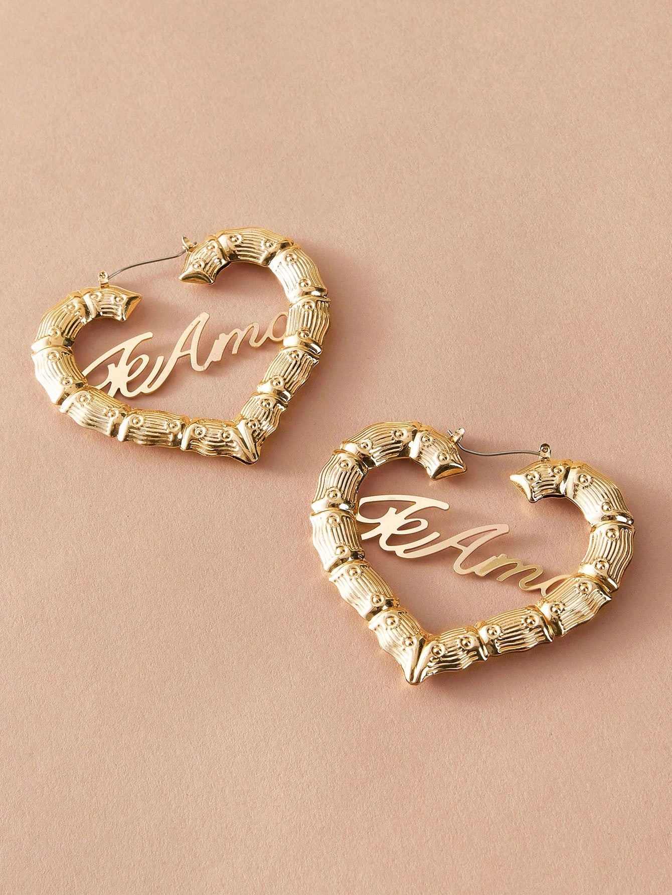 "Te Amor" Heart Hoops
