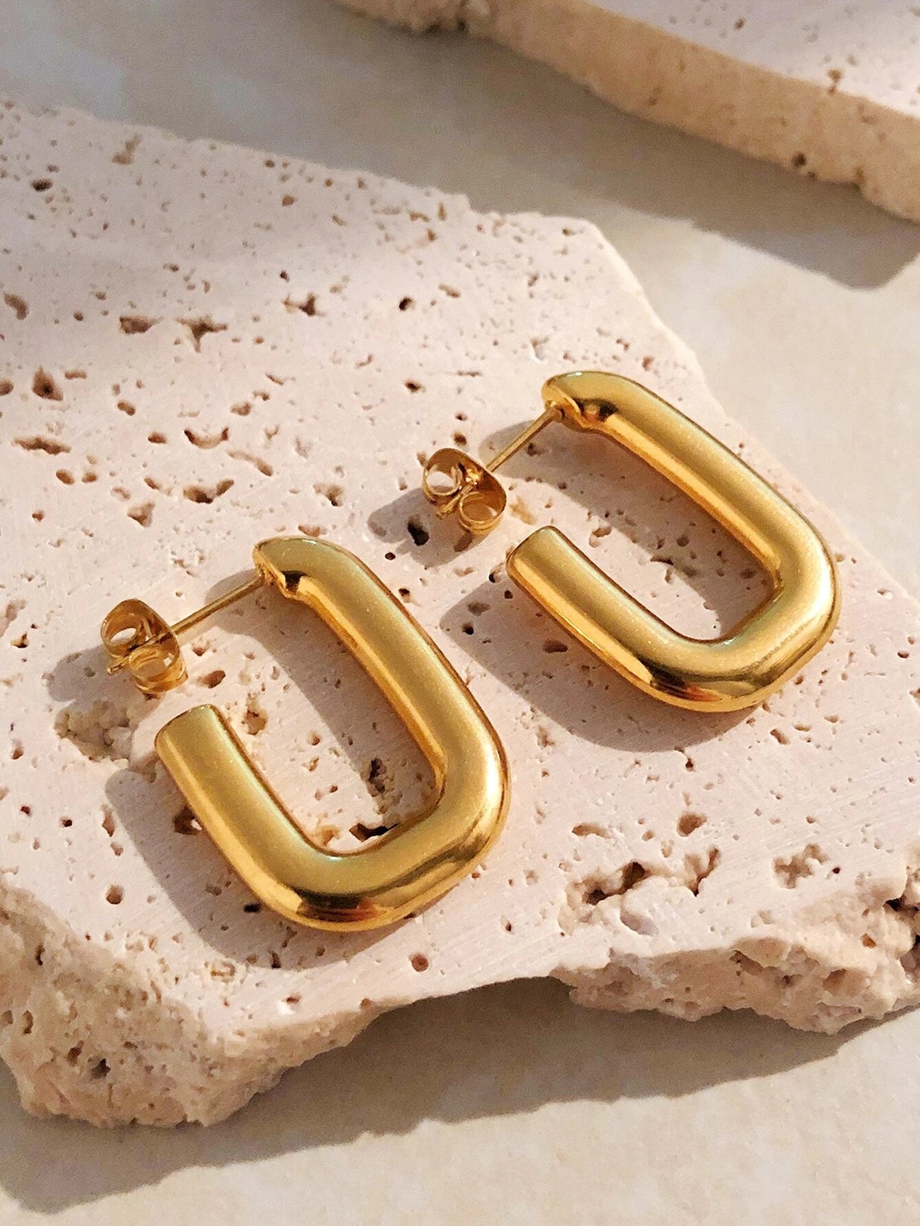 "Zainab" Stainless Steel Squared Hoops