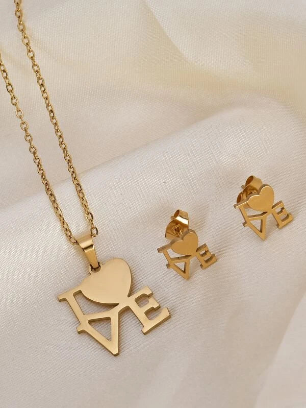 "Anais" Stainless Steel Necklace Set