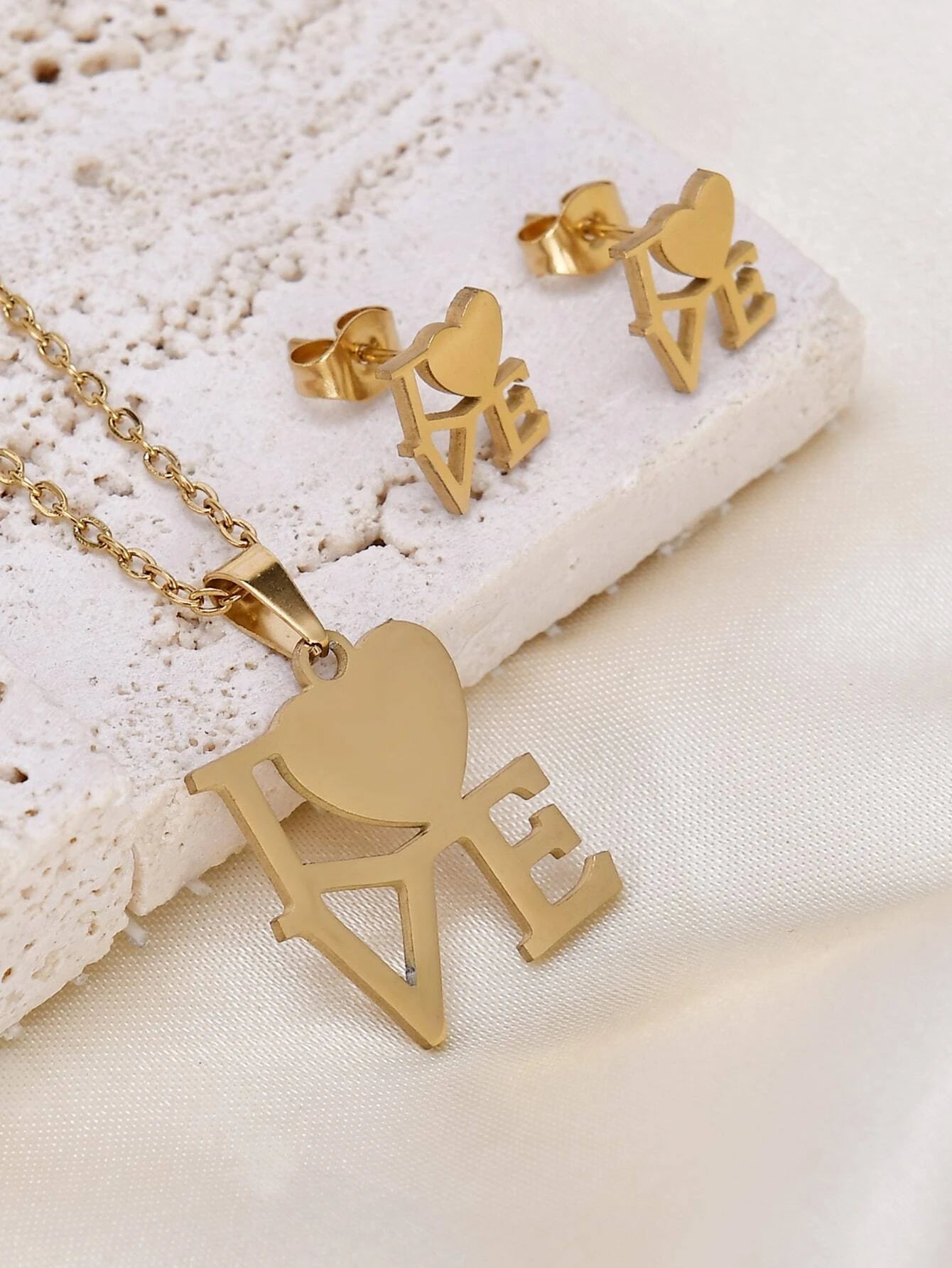 "Anais" Stainless Steel Necklace Set