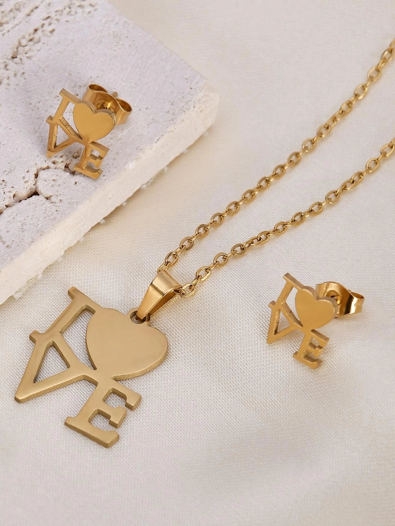 "Anais" Stainless Steel Necklace Set