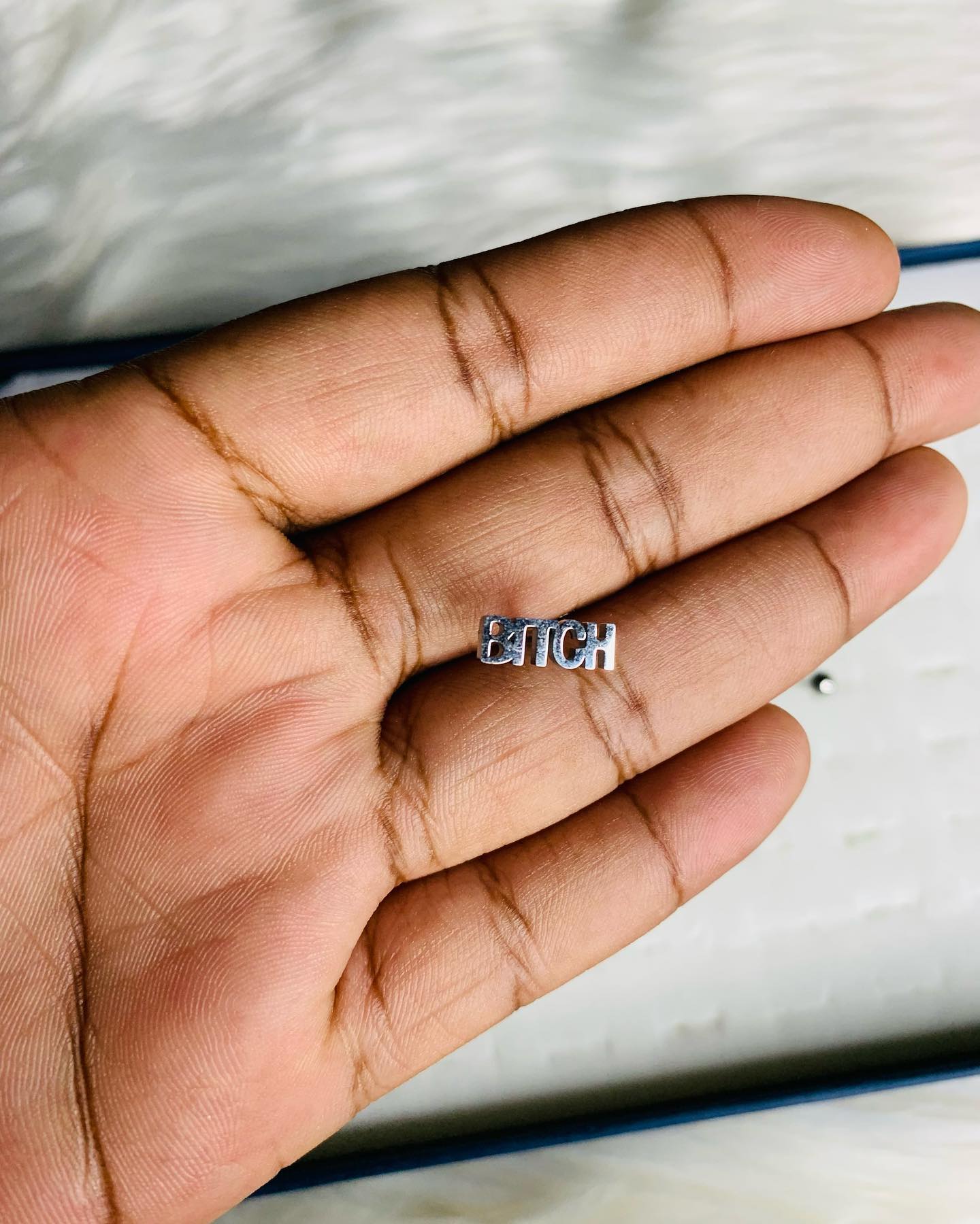 "BITCH" Tongue Ring