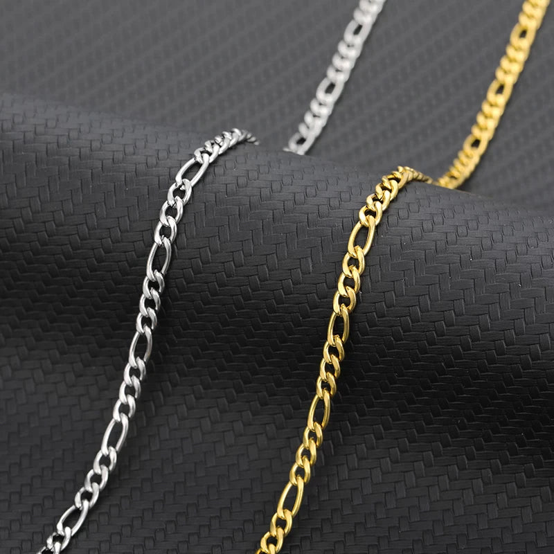 Classic Figaro Stainless Steel Anklet