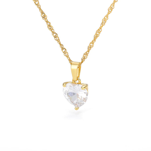 Heart Stainless Steel Necklace – Royal Kouture 268