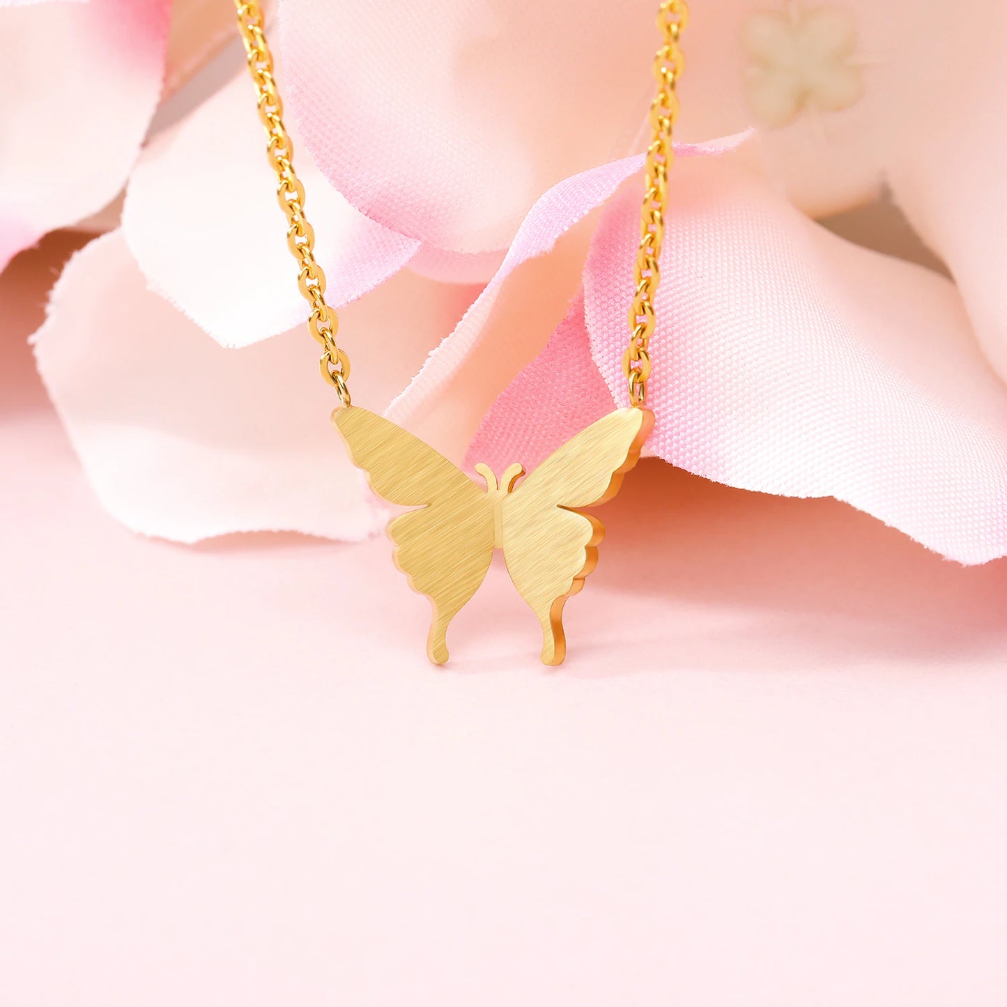 Mini Butterfly Stainless Steel Necklace