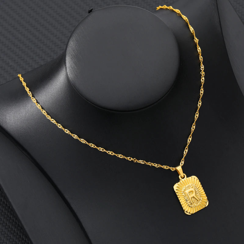 "Maya" Initial Stainless Steel Necklace