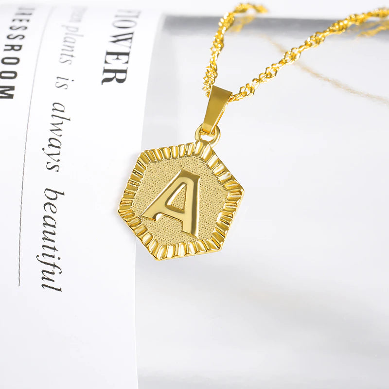 'Delilah" Initial Stainless Steel Necklace