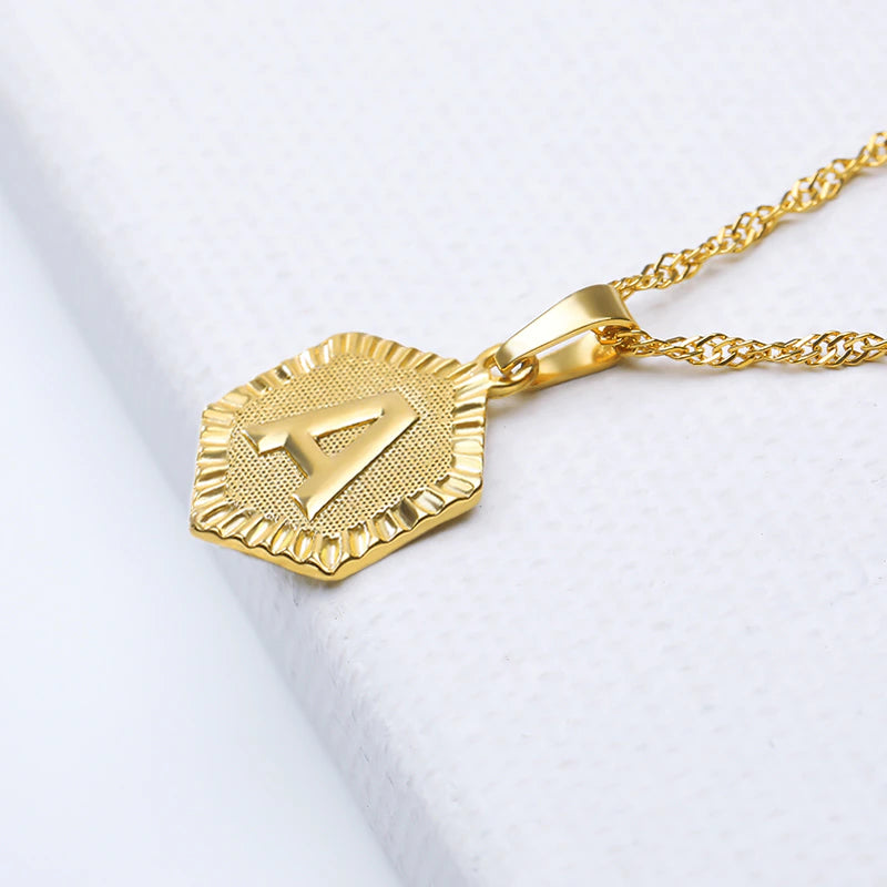 'Delilah" Initial Stainless Steel Necklace
