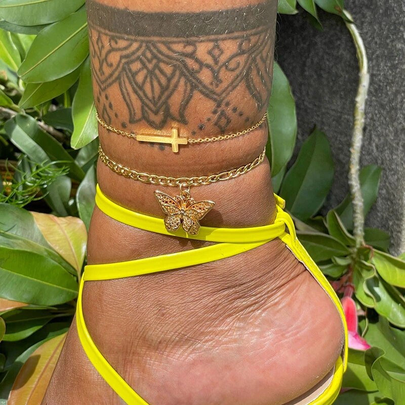 Cross Stainless Steel Anklet