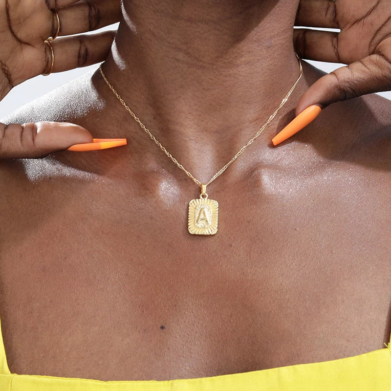 "Maya" Initial Stainless Steel Necklace