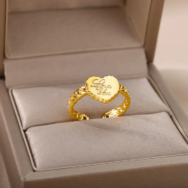 I LOVE YOU Stainless Steel Ring