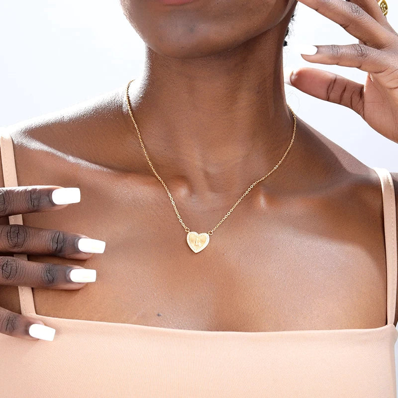 "Kinsley" Initial Stainless Steel Necklace