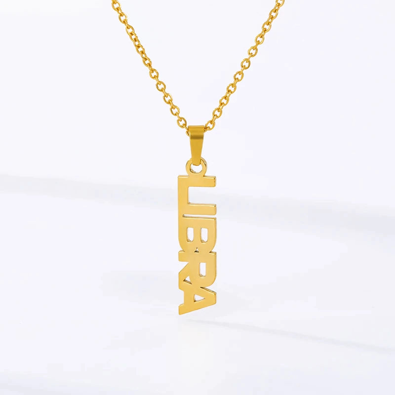 Zodiac Sign Stainless Steel Necklace