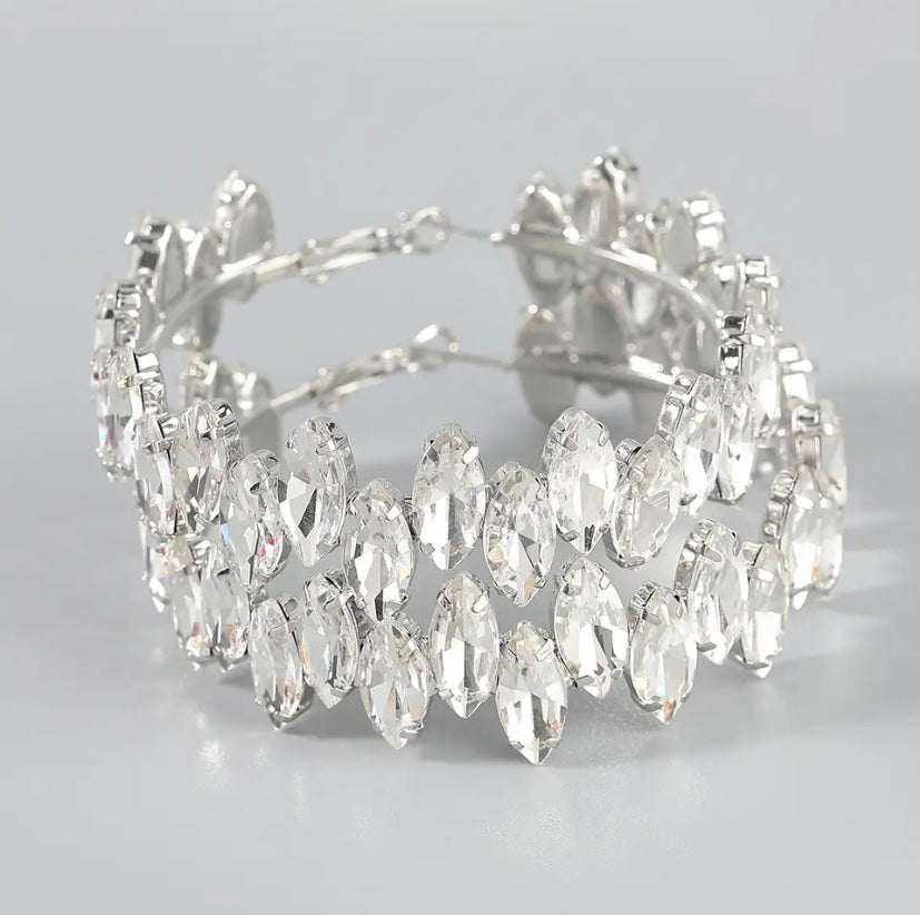 "Gemma" Iced Hoop Earrings