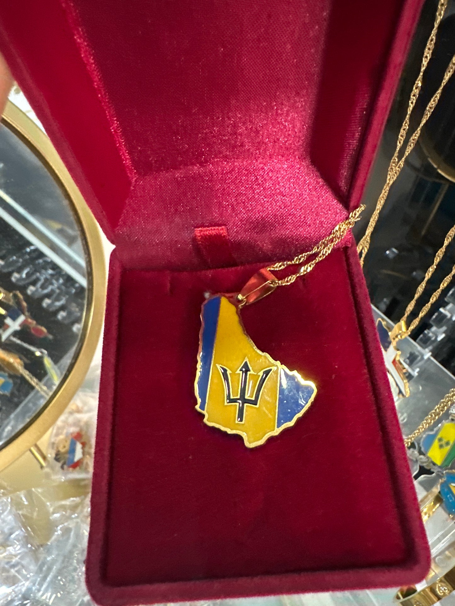 “Barbados" Map Necklace