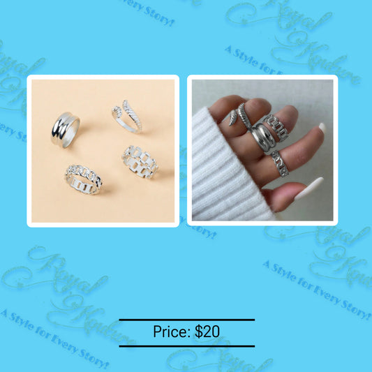"Ravine" 4pcs Ring Set