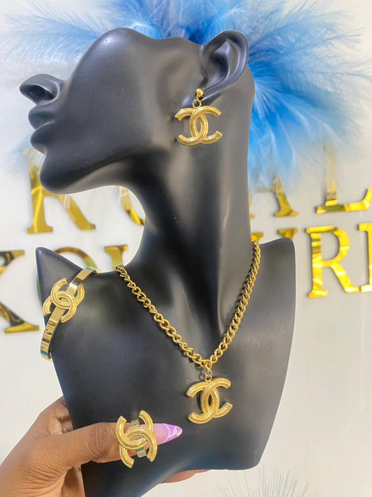 "Tania" Chanel Stainless Steel Necklace Set