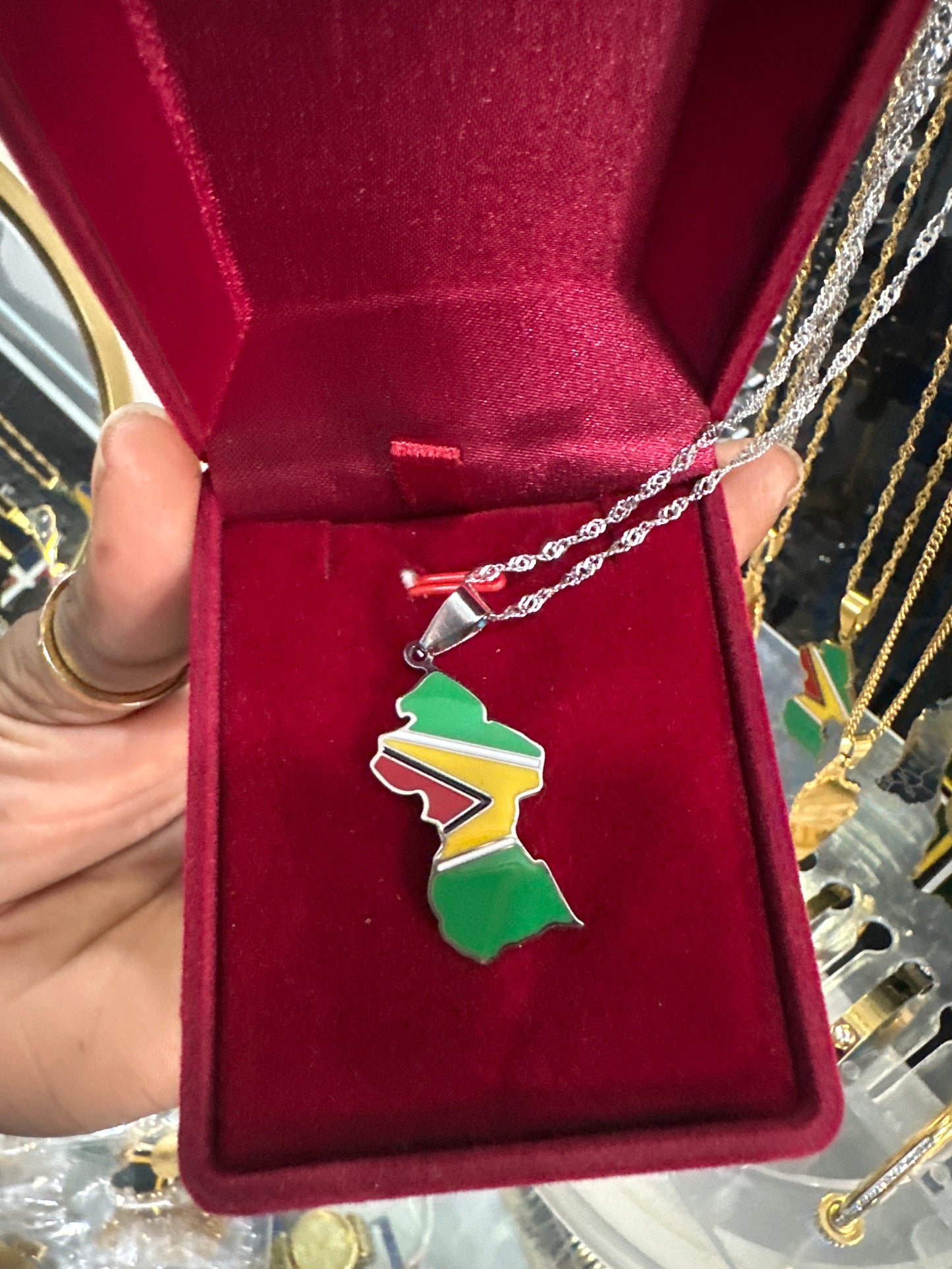 "Guyana" Map Necklace