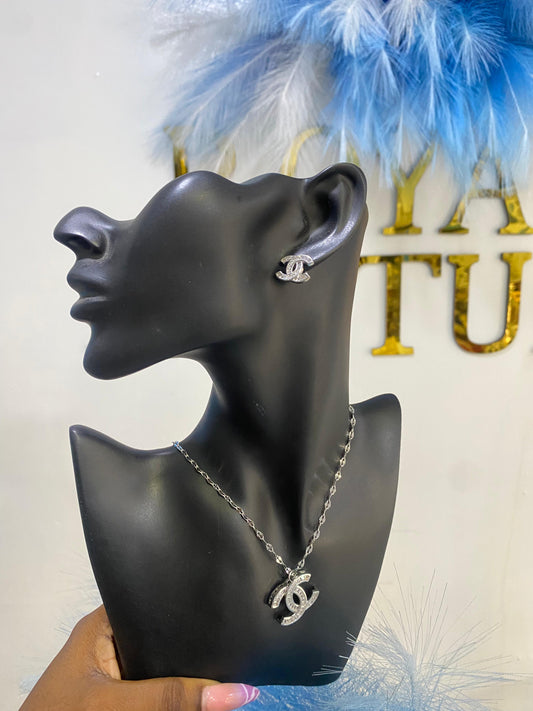 "Panini" Chanel Stainless Steel Necklace Set