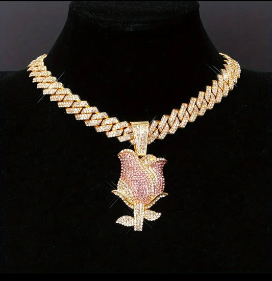 "Frisca" Iced Cuban Link Necklace