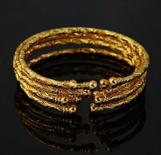 "Marilyn" 6pcs 24k Gold Plated Bracelet Set