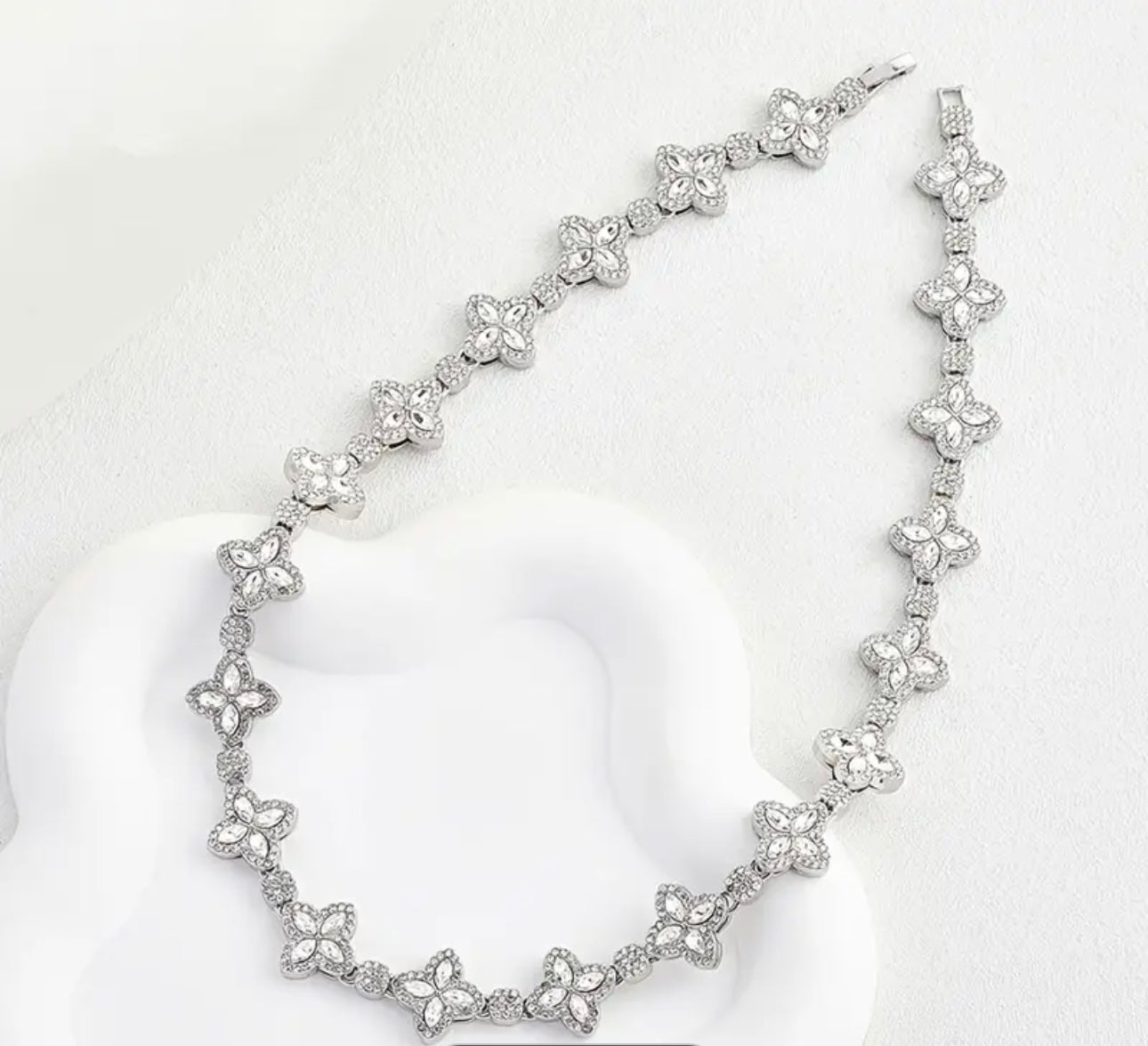 "Lala" Four Leaf Iced Necklace