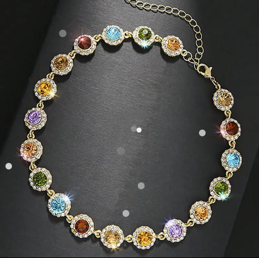 "Meekz" Multicolored Diamond Necklace
