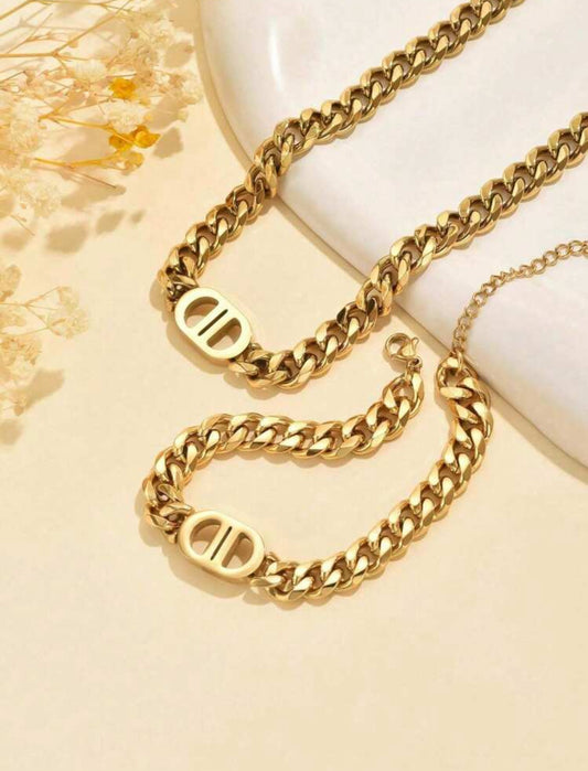 "Hanica" Stainless Steel Necklace Set