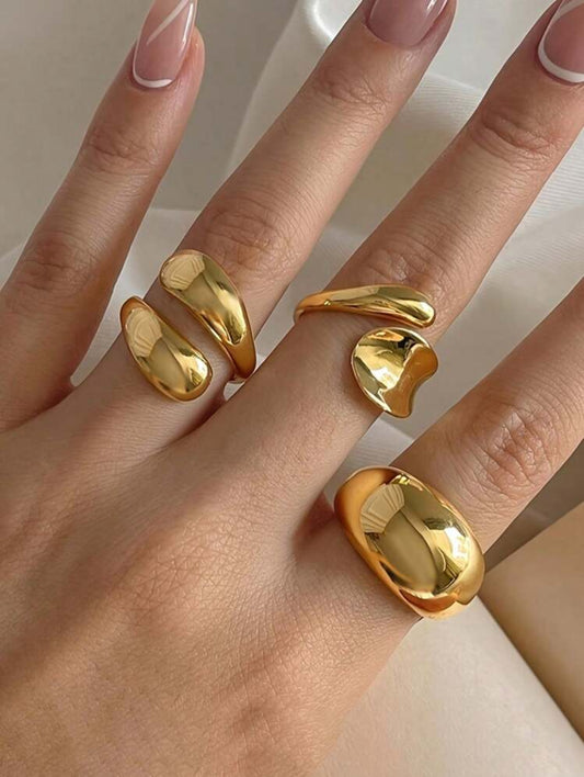 "Francine" 3pcs Stainless Steel Ring Set