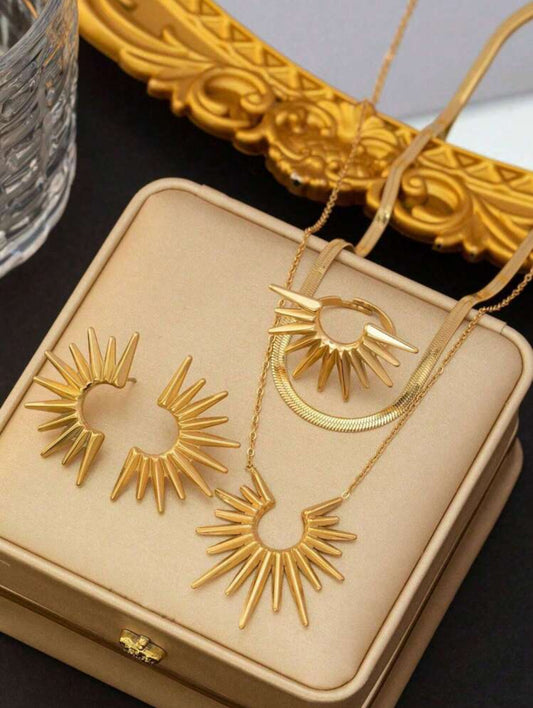"Giana" Stainless Steel Necklace Set
