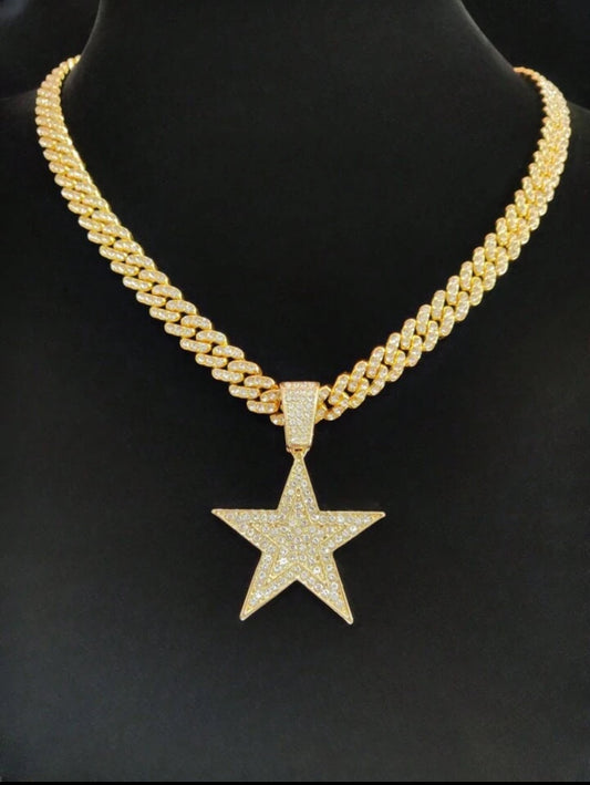 "Lecy" Star Iced Chain