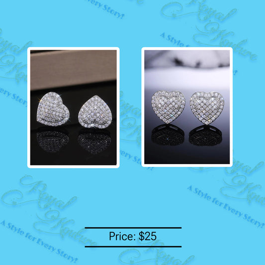 "Ariya" Heart Studs