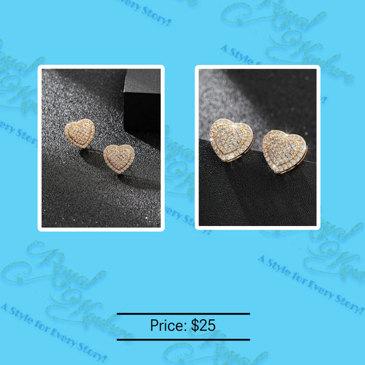 "Ariya" Heart Studs