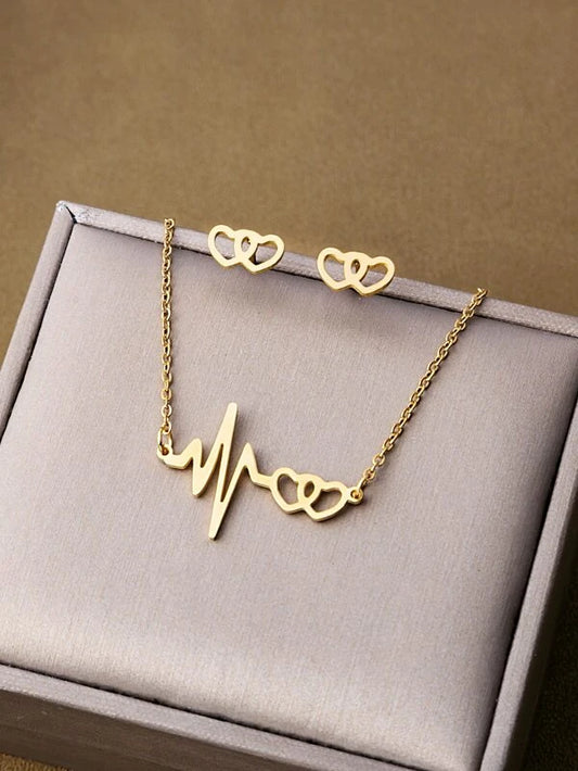 "Dulce" Stainless Steel Necklace Set