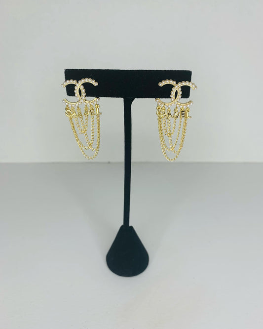 "Zara" CC Drop Earring