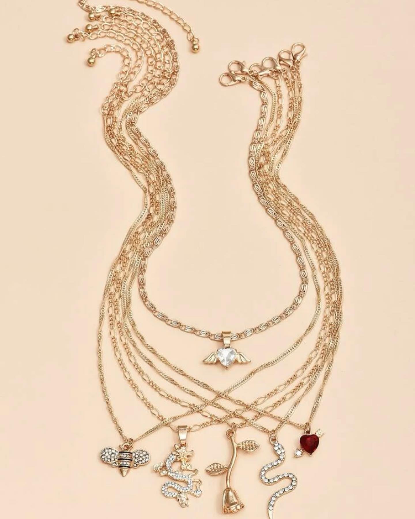 "Amora" 6pcs Layered Necklace