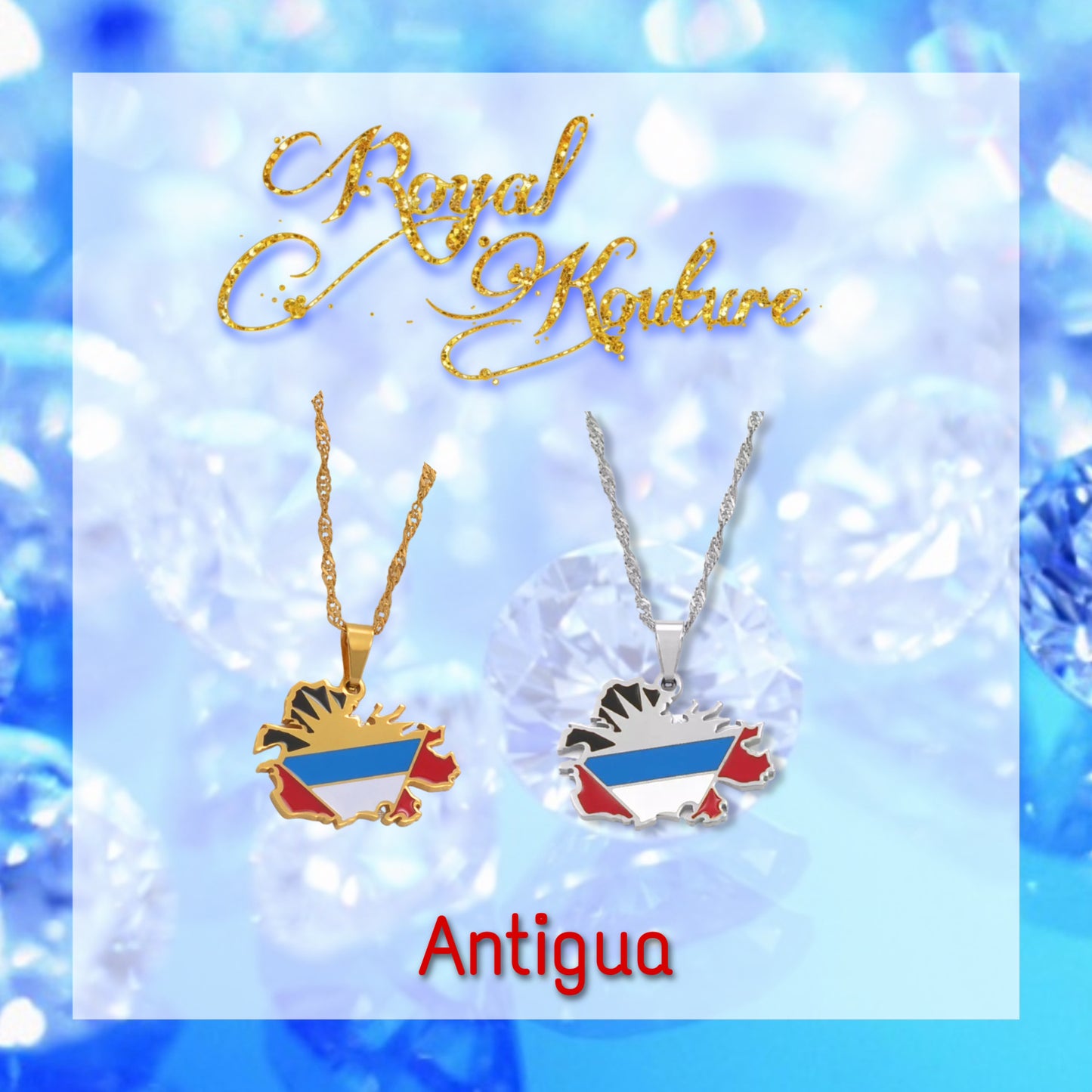 "Antigua" Map Necklace