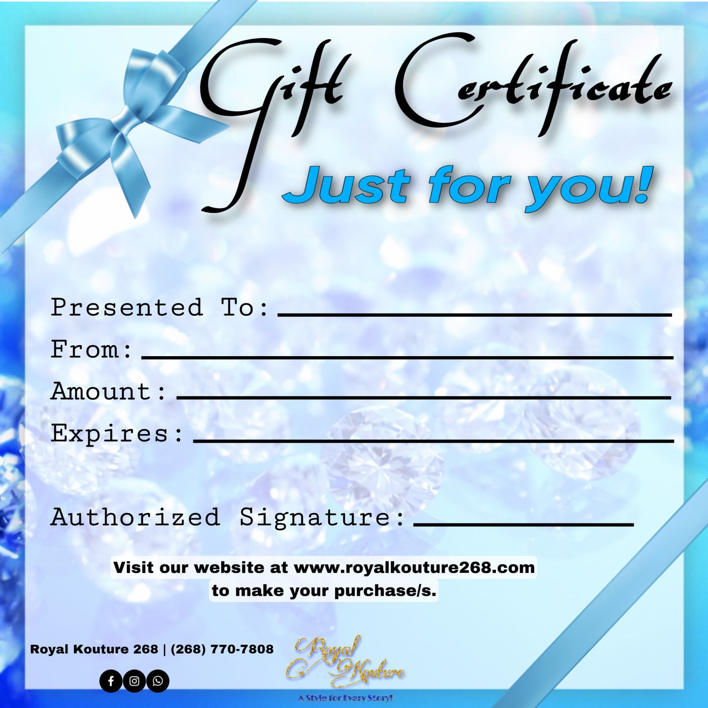 Royal Kouture Gift Certificate