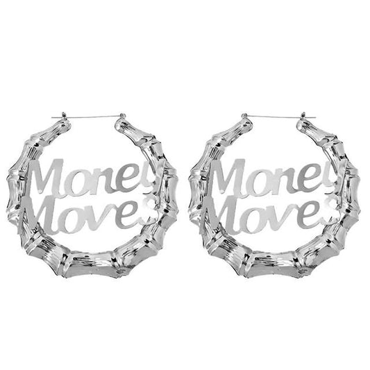 "Money Move" Bamboo Hoops
