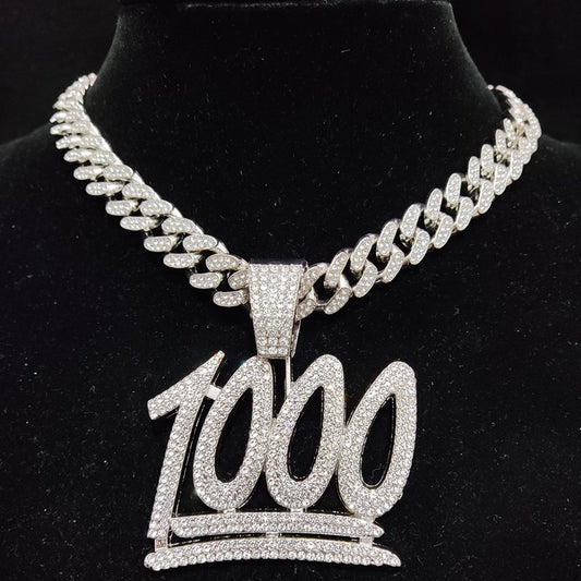 "1000" Iced Cuban Link Necklace