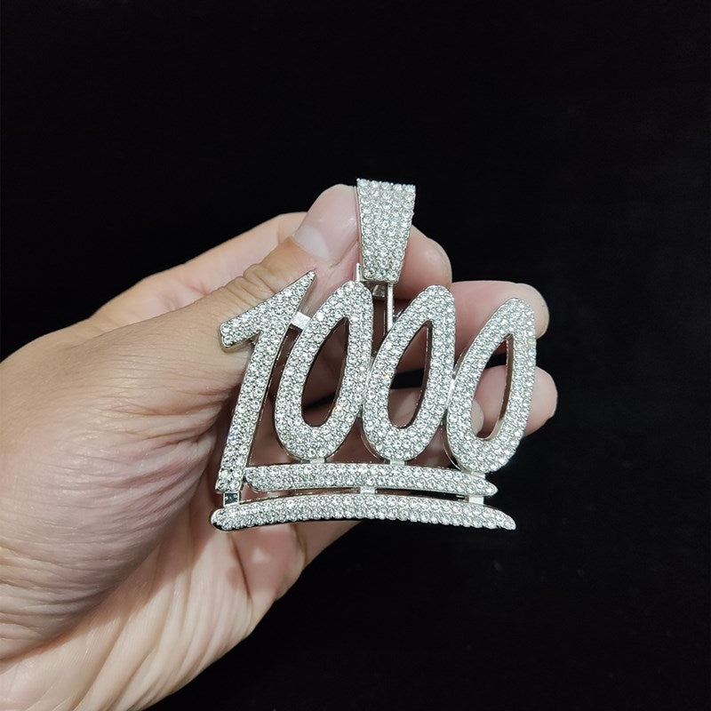 "1000" Iced Cuban Link Necklace