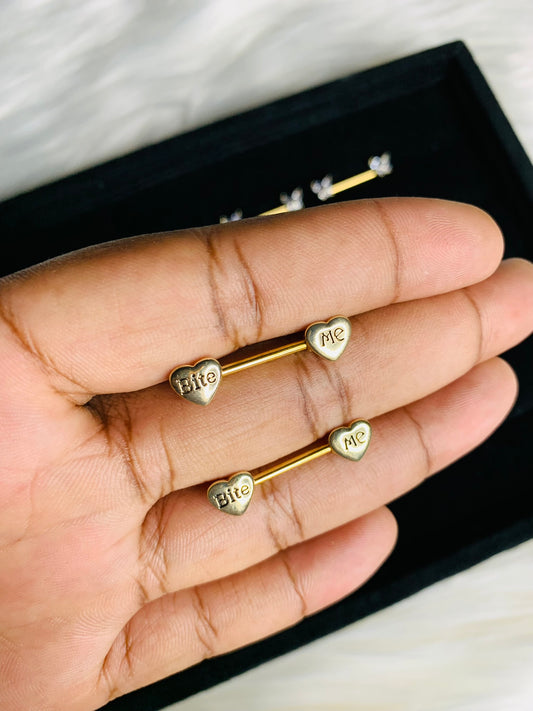"Bite Me" Nipple Ring