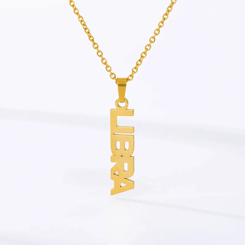Zodiac Sign Stainless Steel Necklace