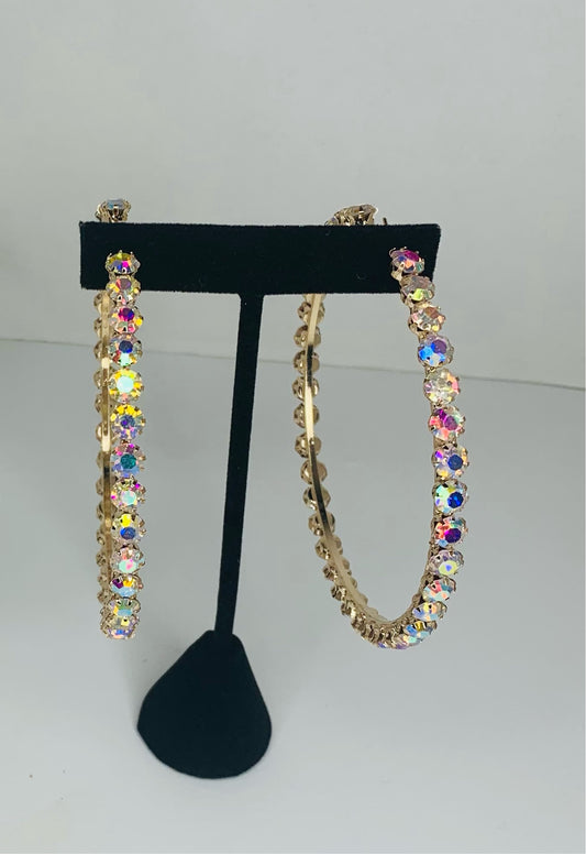 "Kasey" Iced Hoops