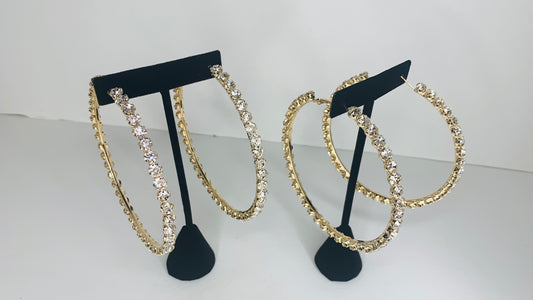 "Kasey" Iced Hoops